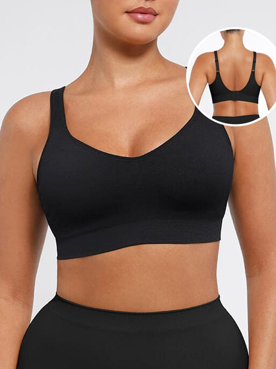 Wholesale Wireless Seamless Bust Support Wide Shoulder Straps Shapewear Bra