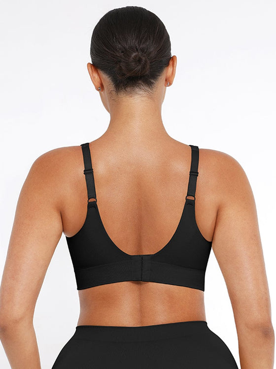 Wholesale Wireless Seamless Bust Support Wide Shoulder Straps Shapewear Bra