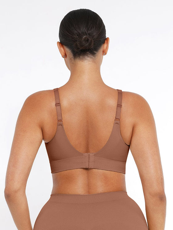 Wholesale Wireless Seamless Bust Support Wide Shoulder Straps Shapewear Bra