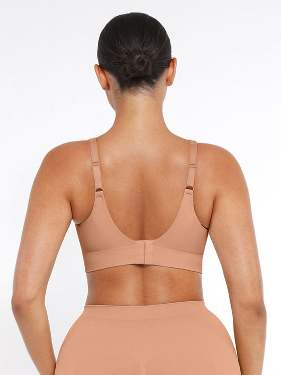 Wholesale Wireless Seamless Bust Support Wide Shoulder Straps Shapewear Bra