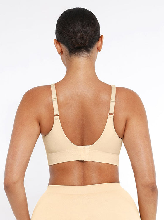 Wholesale Wireless Seamless Bust Support Wide Shoulder Straps Shapewear Bra