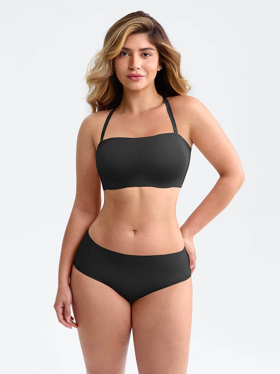 Wholesale Strapless Anti Slip Bandeau Bra Fixed Molded Cups FeelSoft Fabric Nipple Coverage