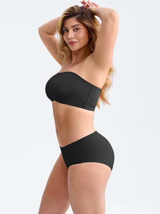 Wholesale Strapless Anti Slip Bandeau Bra Fixed Molded Cups FeelSoft Fabric Nipple Coverage