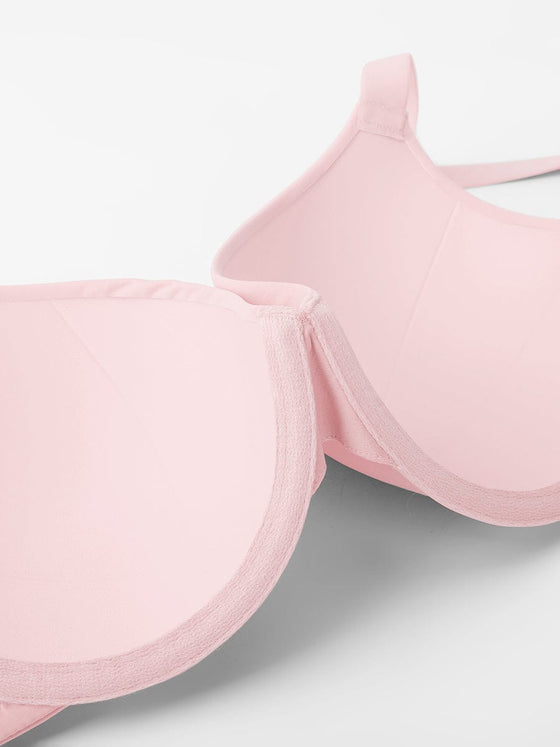Wholesale Seamless Underwire T Shirt Push Up Demi Bra with Adjustable Shoulder Strap