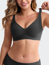 Wholesale Wireless Seamless Plunge Bra W Jelly Strip Support Wide Side Panel Half Fixed Cups