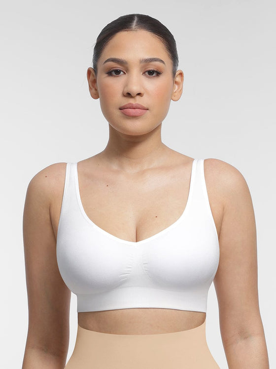 Wholesale Seamless Breast Support Back Fat Reduction Inner Bra With Removable cups