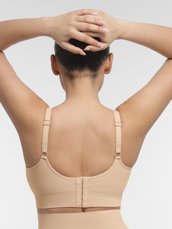 Wholesale Seamless Breast Support Back Fat Reduction Inner Bra With Removable cups
