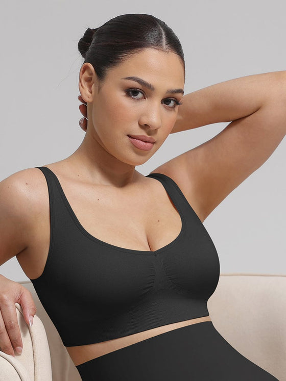 Wholesale Seamless Breast Support Back Fat Reduction Inner Bra With Removable cups