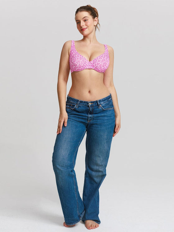 Wholesale Unpadded Underwired Deep V-Neck Side Support Bra