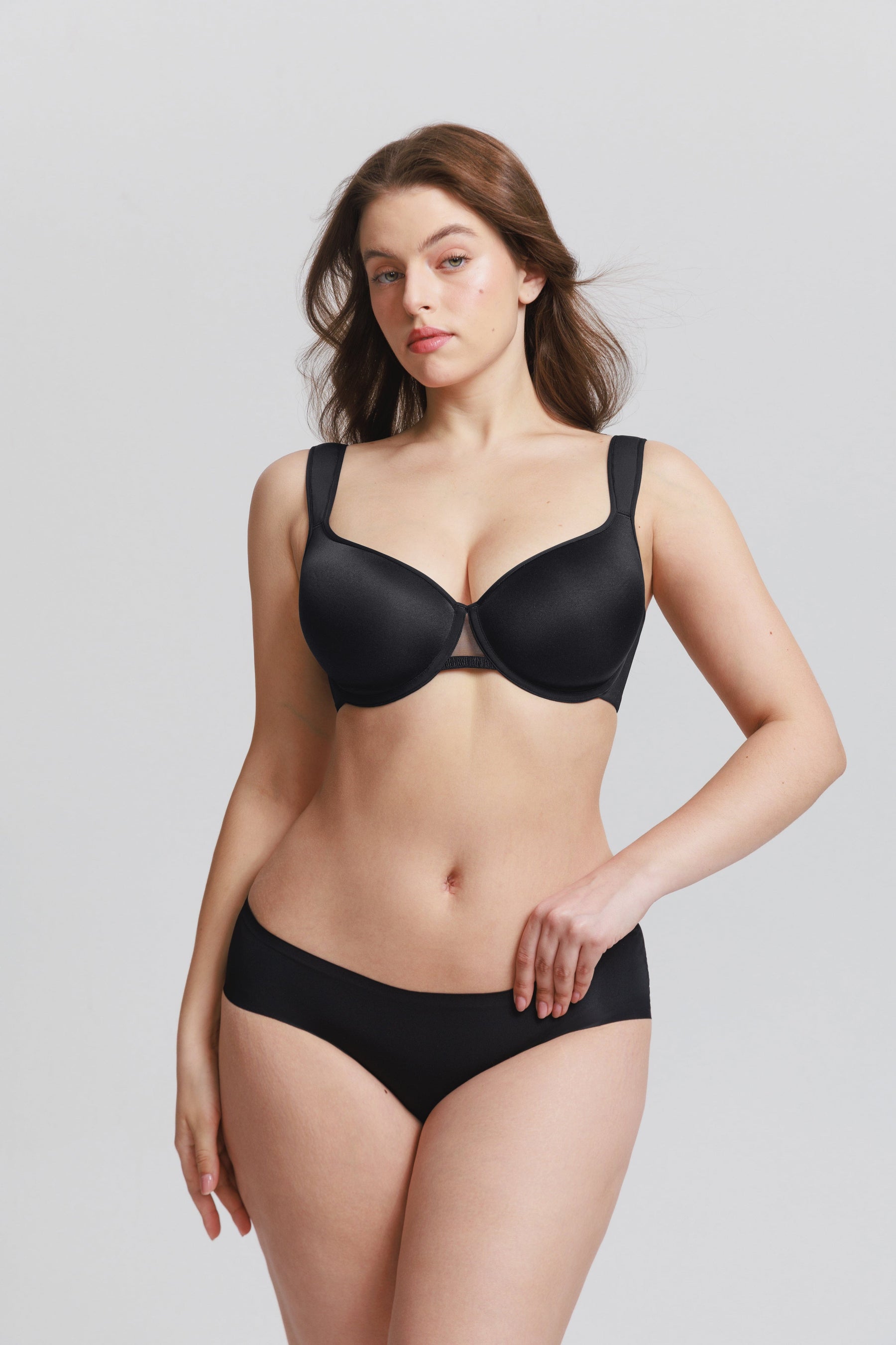 Wholesale Full Coverage Underwire Bra Memory Foam Cup Side Support Wide Strap