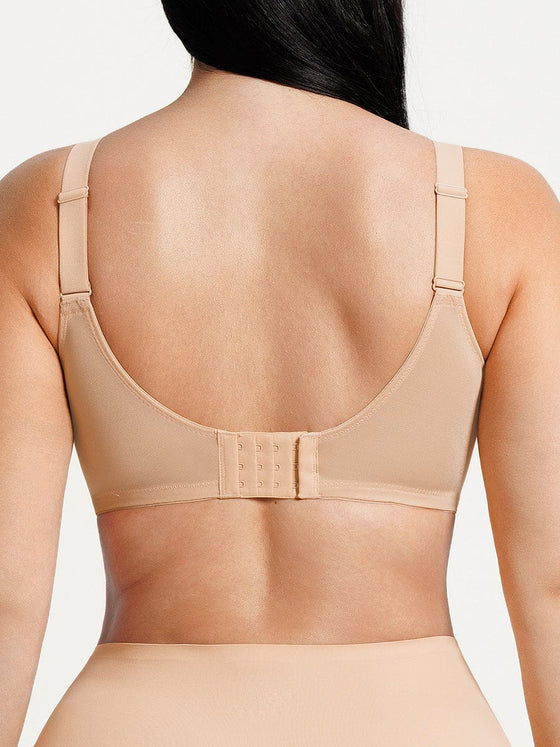 Wholesale Minimizing Bra Full Coverage Unlined Lace Mesh Side Support Underwire Smooth Back