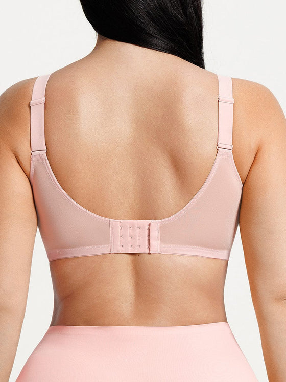 Wholesale Minimizing Bra Full Coverage Unlined Lace Mesh Side Support Underwire Smooth Back