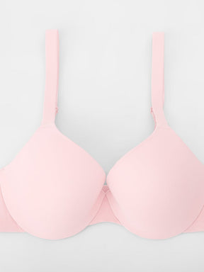 Wholesale Seamless Underwire T Shirt Push Up Demi Bra with Adjustable Shoulder Strap