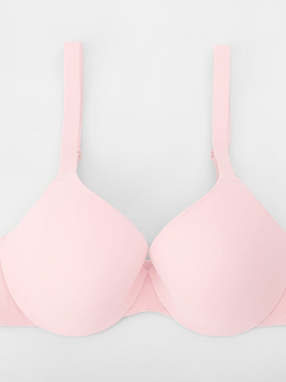 Wholesale Seamless Underwire T Shirt Push Up Demi Bra with Adjustable Shoulder Strap