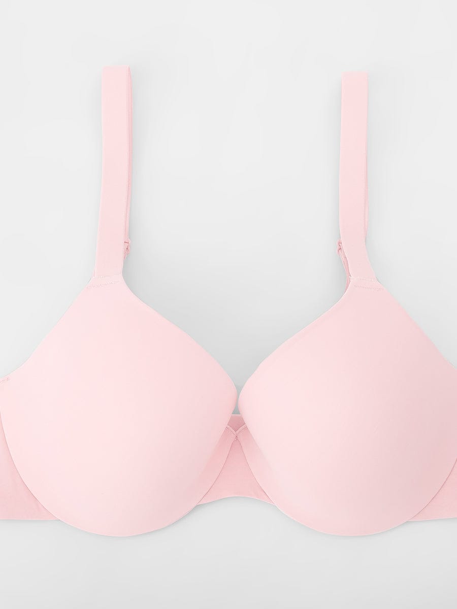 Wholesale Seamless Underwire T Shirt Push Up Demi Bra with Adjustable Shoulder Strap