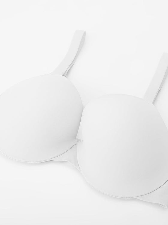 Wholesale Seamless Underwire T Shirt Push Up Demi Bra with Adjustable Shoulder Strap