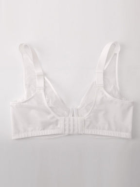 Wholesale Minimizing Bra Full Coverage Unlined Lace Mesh Side Support Underwire Smooth Back