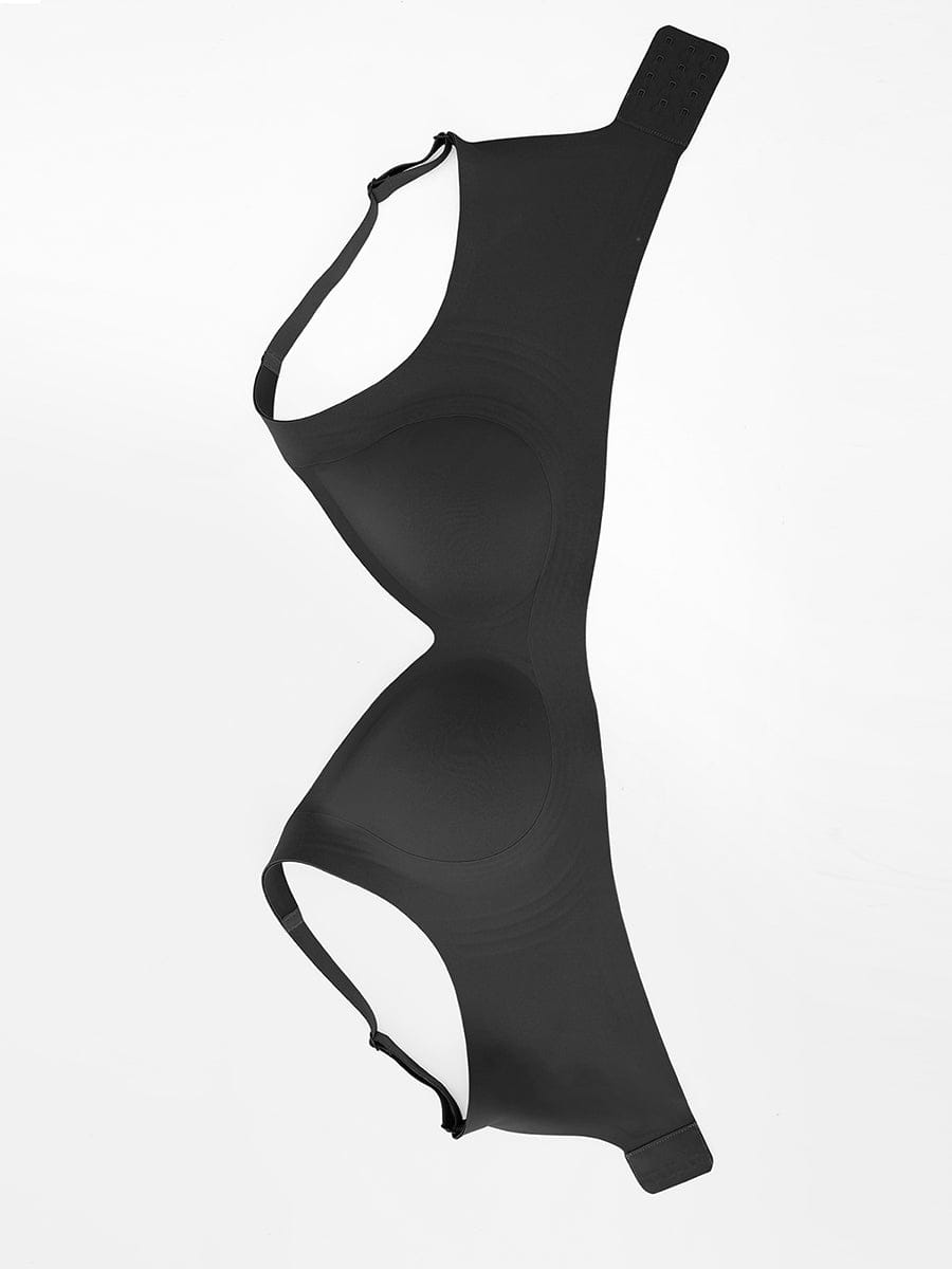 Wholesale Wireless Seamless Plunge Bra W Jelly Strip Support Wide Side Panel Half Fixed Cups