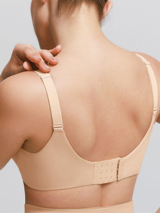Wholesale Seamless Underwire T Shirt Push Up Demi Bra with Adjustable Shoulder Strap