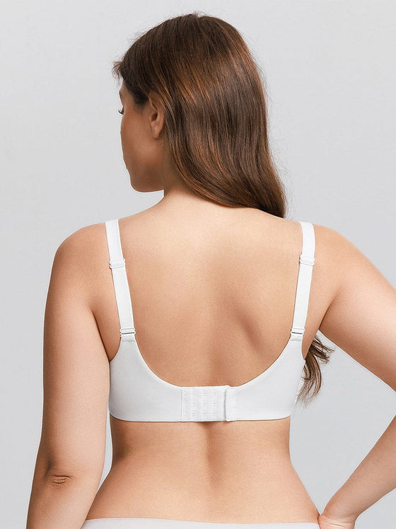 Wholesale Seamless Underwire T Shirt Push Up Demi Bra with Adjustable Shoulder Strap