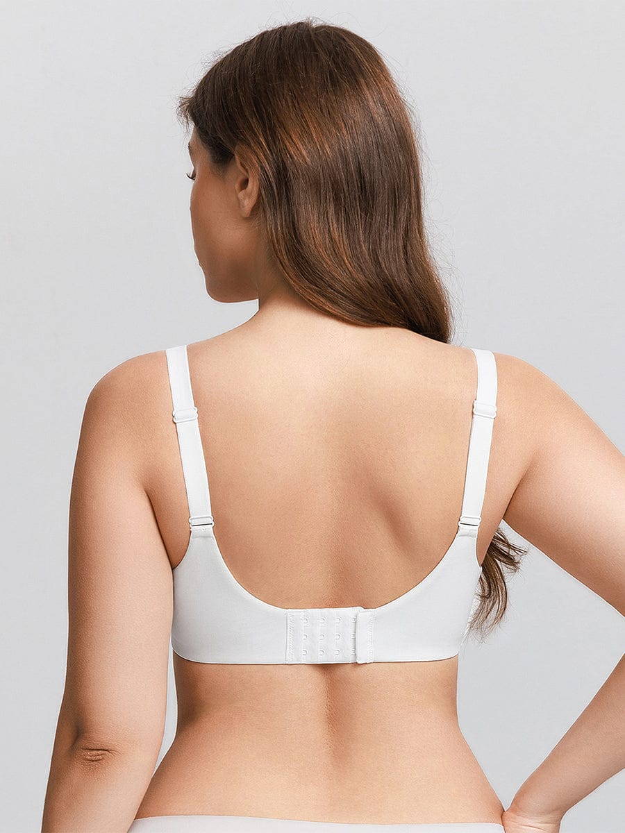 Wholesale Seamless Underwire T Shirt Push Up Demi Bra with Adjustable Shoulder Strap
