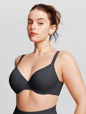 Wholesale Seamless Underwire T Shirt Push Up Demi Bra with Adjustable Shoulder Strap