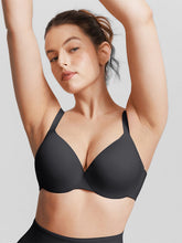 Wholesale Seamless Underwire T Shirt Push Up Demi Bra with Adjustable Shoulder Strap
