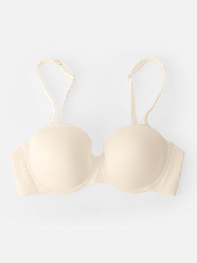 Wholesale Comfortable Invisible Memory Foam Lightly Lined Demi T Shirt Bra High Support Underwire Bra