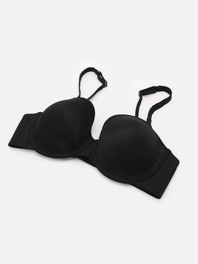 Wholesale Comfortable Invisible Memory Foam Lightly Lined Demi T Shirt Bra High Support Underwire Bra