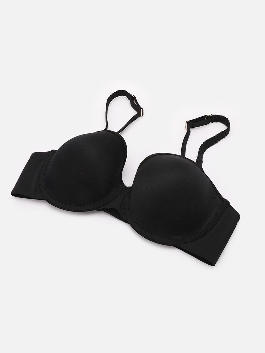 Wholesale Comfortable Invisible Memory Foam Lightly Lined Demi T Shirt Bra High Support Underwire Bra