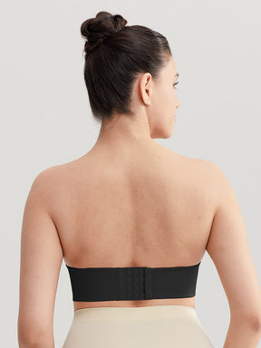 Wholesale Strapless Non-slip Gathering Bust Support Underwire 1/2 Cup Bra