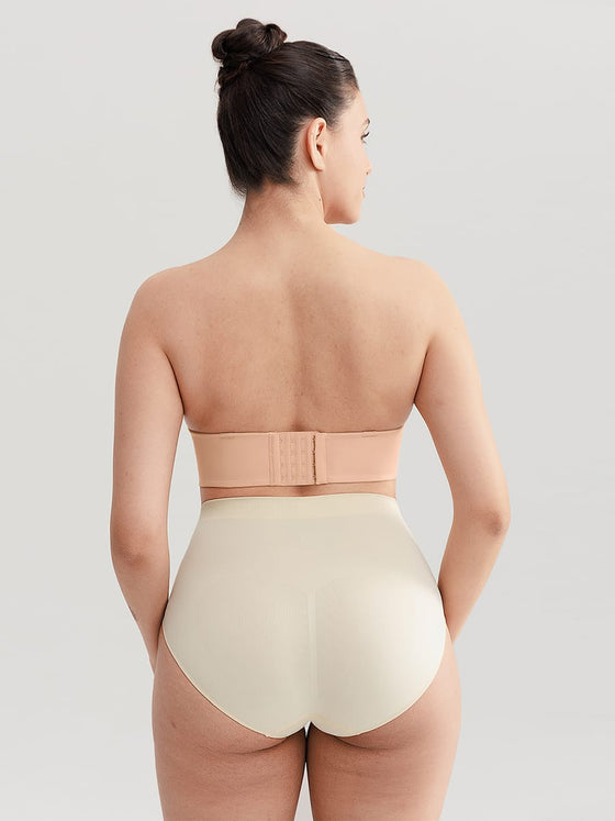 Wholesale Strapless Non-slip Gathering Bust Support Underwire 1/2 Cup Bra