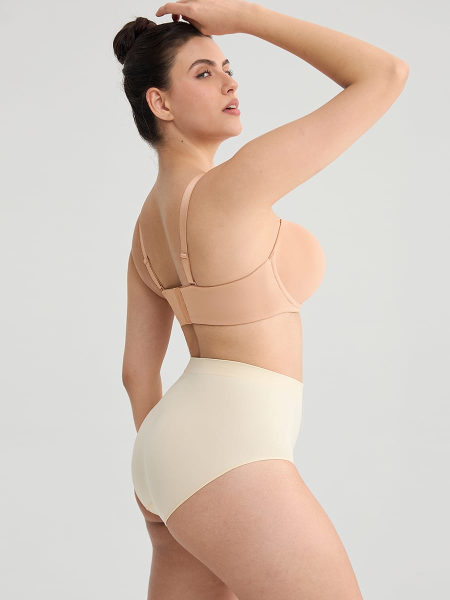 Wholesale Strapless Non-slip Gathering Bust Support Underwire 1/2 Cup Bra