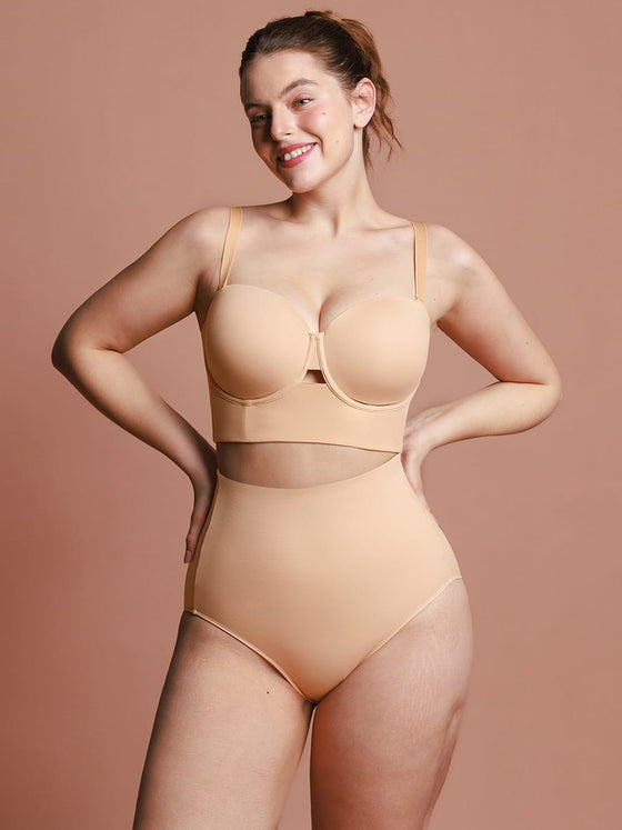 Wholesale Strapless Half Cup Underwire Bra Wide Back Strong Support Everyday Wear