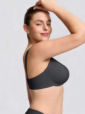 Wholesale Cut Out Wireless Bra Seamless Jelly Support Everyday T Shirt Bra for Big Chest