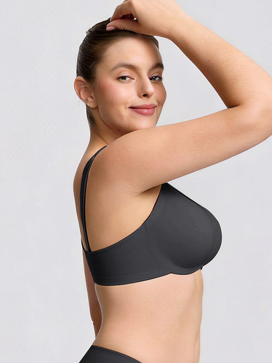 Wholesale Cut Out Wireless Bra Seamless Jelly Support Everyday T Shirt Bra for Big Chest