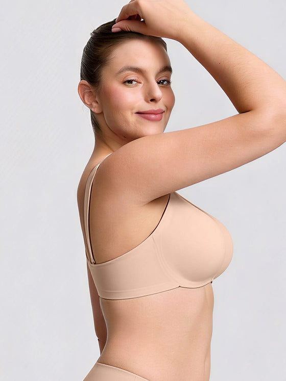 Wholesale Cut Out Wireless Bra Seamless Jelly Support Everyday T Shirt Bra for Big Chest