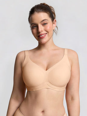 Wholesale Jelly Support Wireless Seamless Everyday T Shirt Bra for Large Breasts