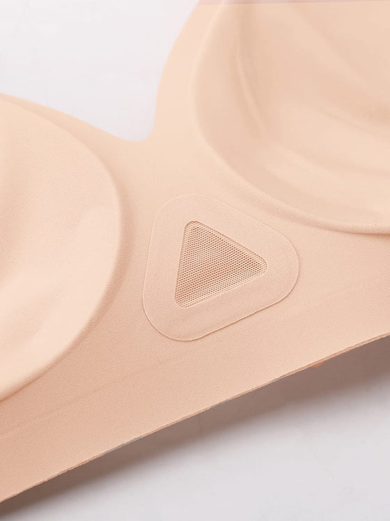 Wholesale Cut Out Wireless Bra Seamless Jelly Support Everyday T Shirt Bra for Big Chest SPU