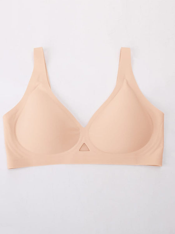 Wholesale Cut Out Wireless Bra Seamless Jelly Support Everyday T Shirt Bra for Big Chest SPU