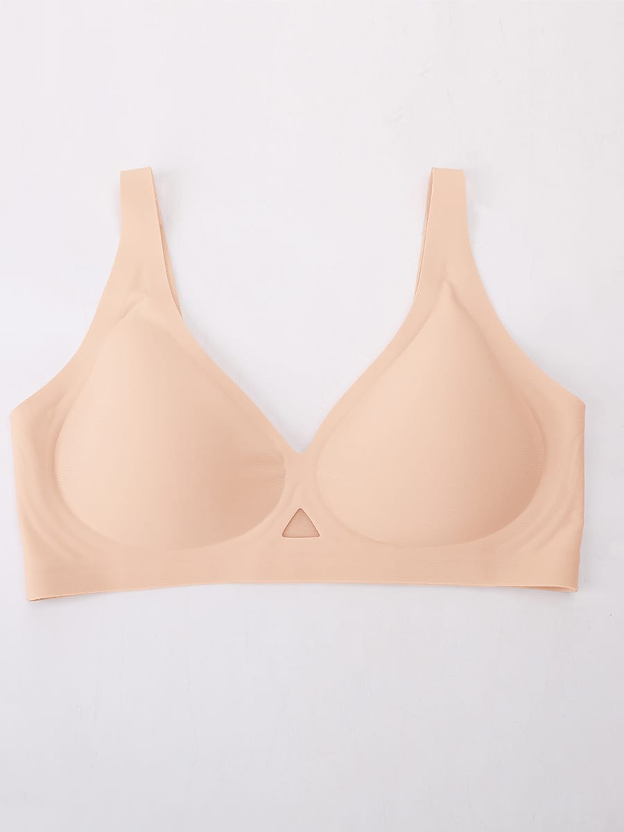 Wholesale Cut Out Wireless Bra Seamless Jelly Support Everyday T Shirt Bra for Big Chest SPU