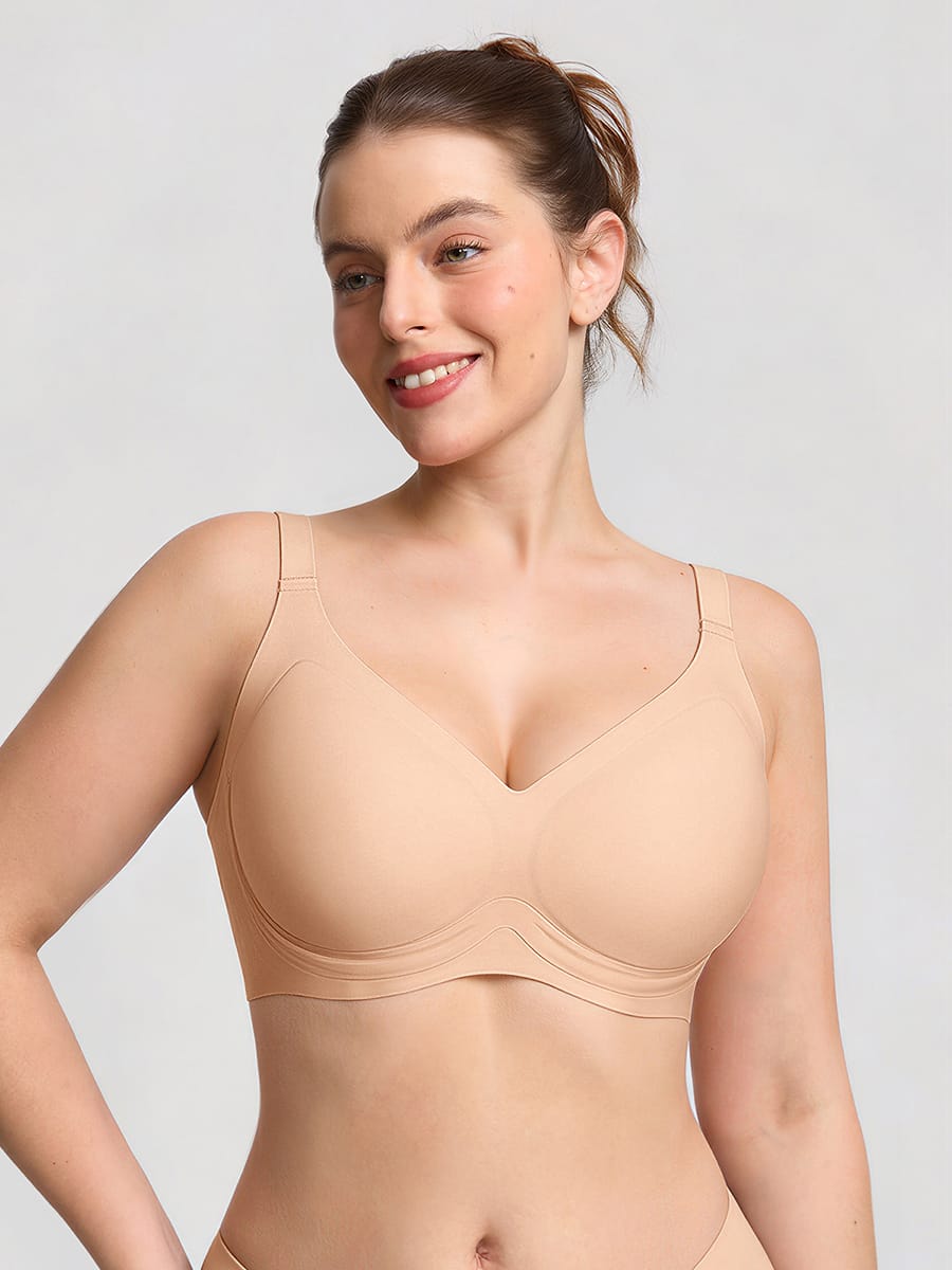 Wholesale Jelly Support Wireless Seamless Everyday T Shirt Bra for Large Breasts SPU