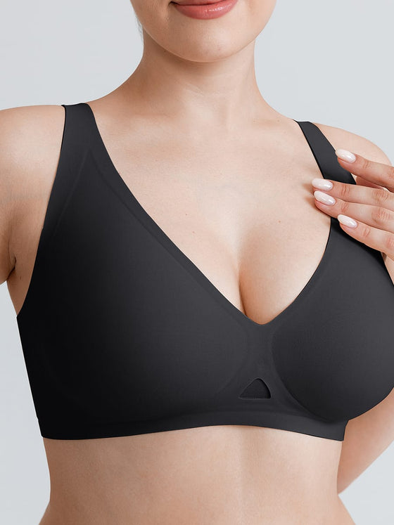 Wholesale Cut Out Wireless Bra Seamless Jelly Support Everyday T Shirt Bra for Big Chest SPU
