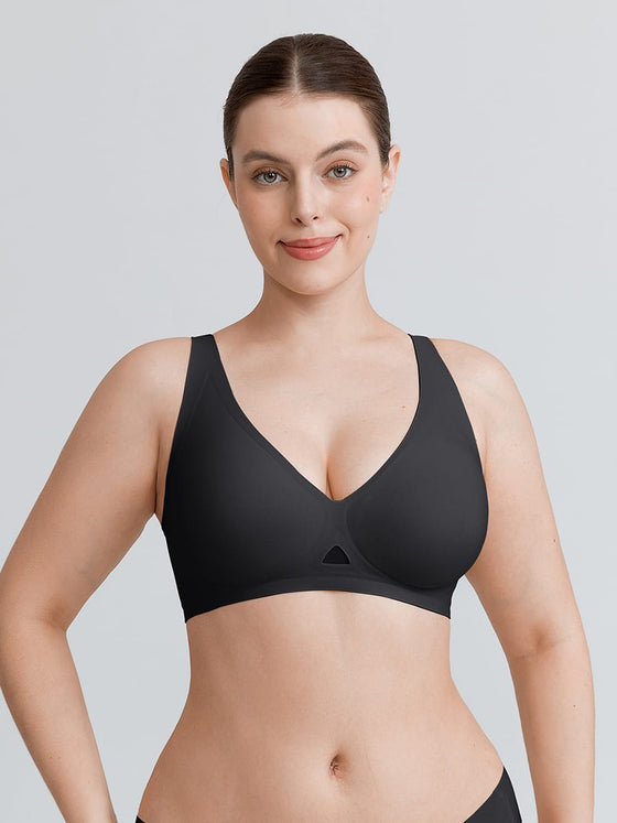 Wholesale Cut Out Wireless Bra Seamless Jelly Support Everyday T Shirt Bra for Big Chest SPU