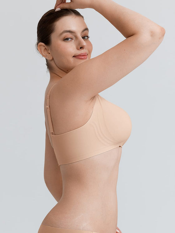 Wholesale Cut Out Wireless Bra Seamless Jelly Support Everyday T Shirt Bra for Big Chest SPU