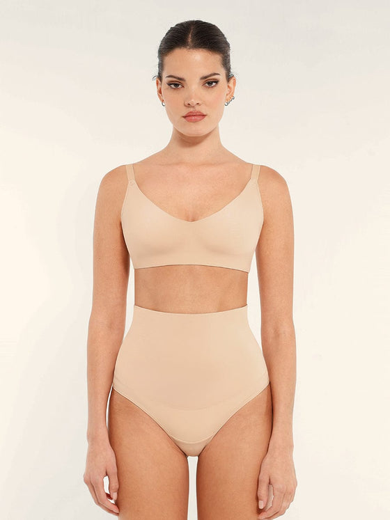 Wholesale Seamless Comfort Underarm Smoothing V-Neck Bralette with Adjustable Straps