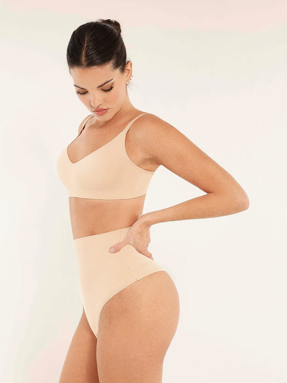 Wholesale Seamless Comfort Underarm Smoothing V-Neck Bralette with Adjustable Straps