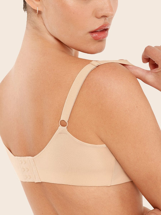 Wholesale Seamless Comfort Underarm Smoothing V-Neck Bralette with Adjustable Straps