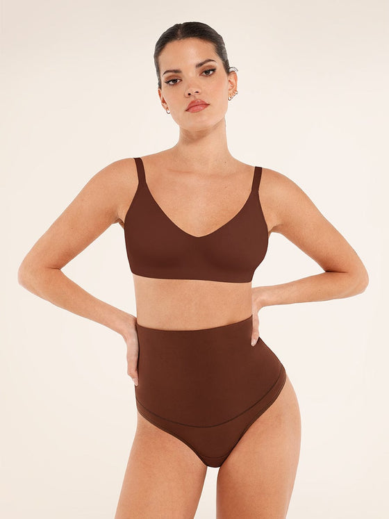 Wholesale Seamless Comfort Underarm Smoothing V-Neck Bralette with Adjustable Straps