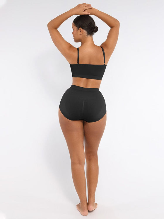 Wholesale Seamless High-Waist Tummy Control Antibacterial Peach Hip Brief